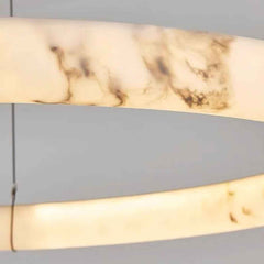 Ring Pendant Light Marble Alabaster LED Dimmable