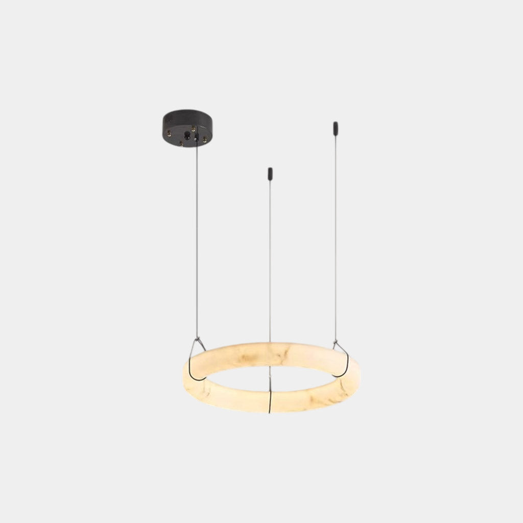 Ring Pendant Light Marble Alabaster LED Dimmable