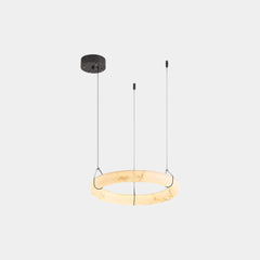 Ring Pendant Light Marble Alabaster LED Dimmable