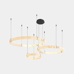Ring Pendant Light Marble Alabaster LED Dimmable