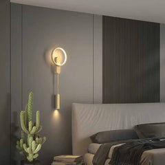 Squillo Lampada da parete moderna Rame LED, Oro/Nero