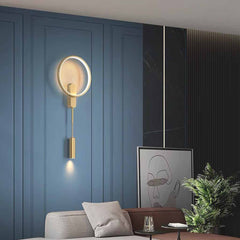 Squillo Lampada da parete moderna Rame LED, Oro/Nero