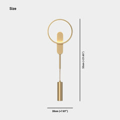 Squillo Lampada da parete moderna Rame LED, Oro/Nero