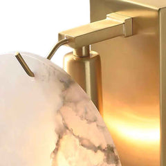 Kerek alabástrom falikar sárgaréz hátlappal