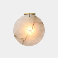 Kerek alabástrom falikar sárgaréz hátlappal