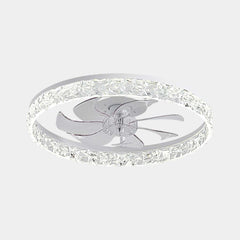 Round Ceiling Fan Light Acrylic Diamond Flush Mount