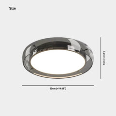 Round Glass Ceiling Light Luxury Flush Mount