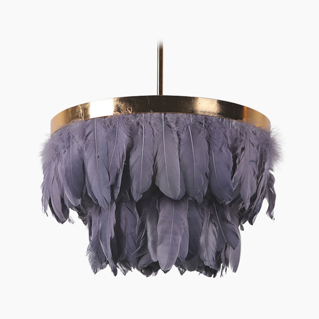 Pendant Ceiling Light Goose Feather Round, 3 Colors