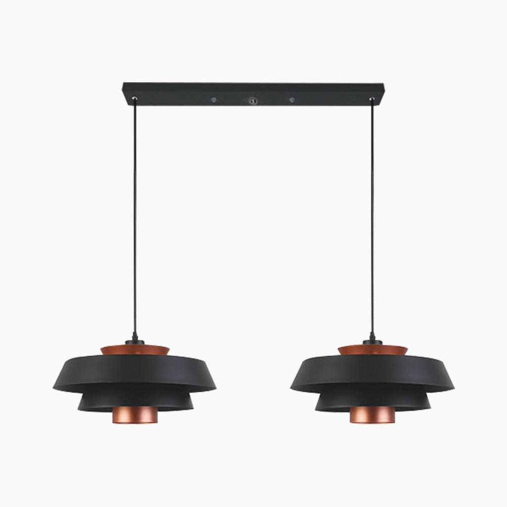 Scandinavian 3 Tiered Pendant Light Black 2