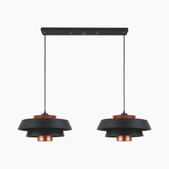Scandinavian 3 Tiered Pendant Light Black 2