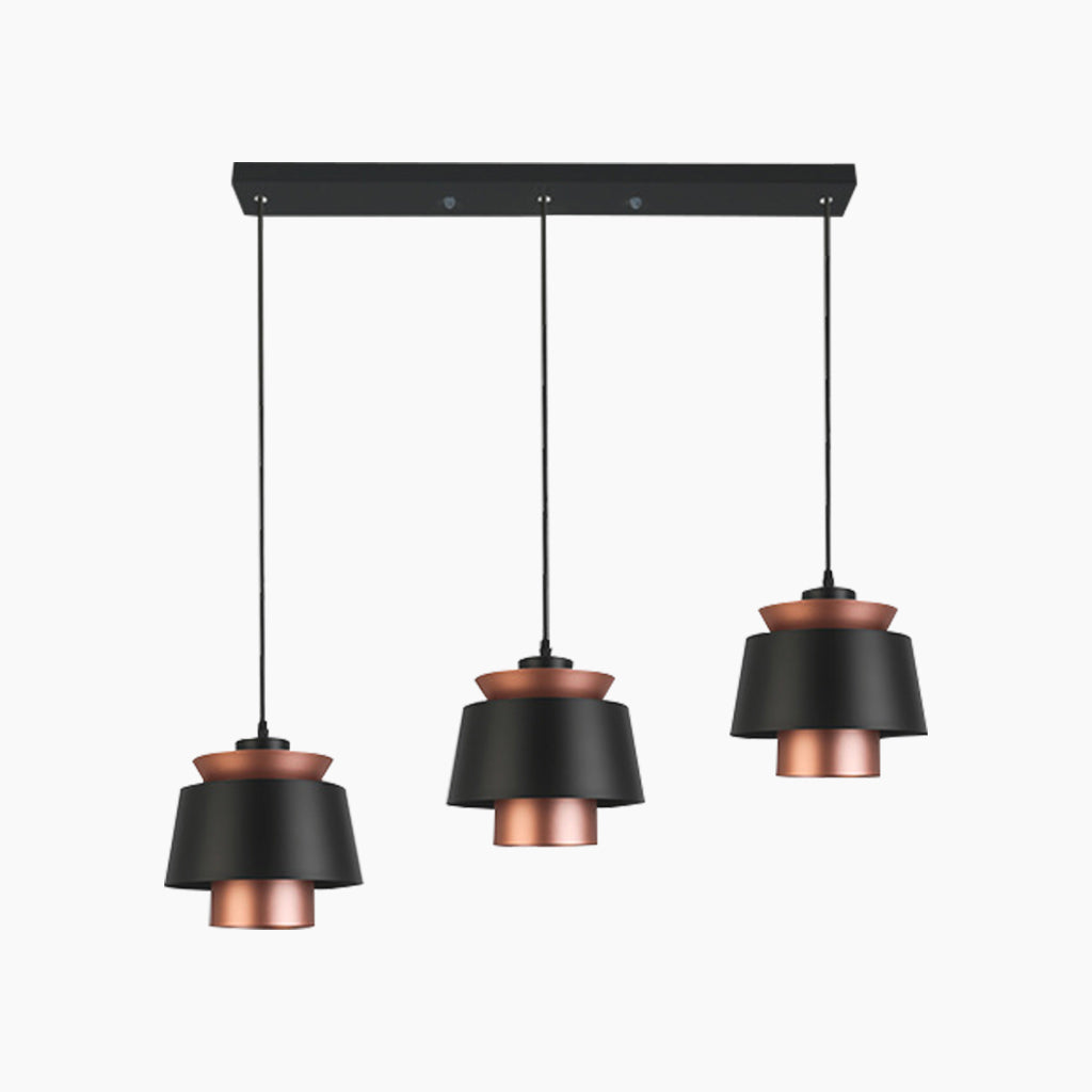 Scandinavian 3 Tiered Pendant Light Black 3