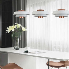 Scandinavian 3 Tiered Pendant Light Dining Room White Big