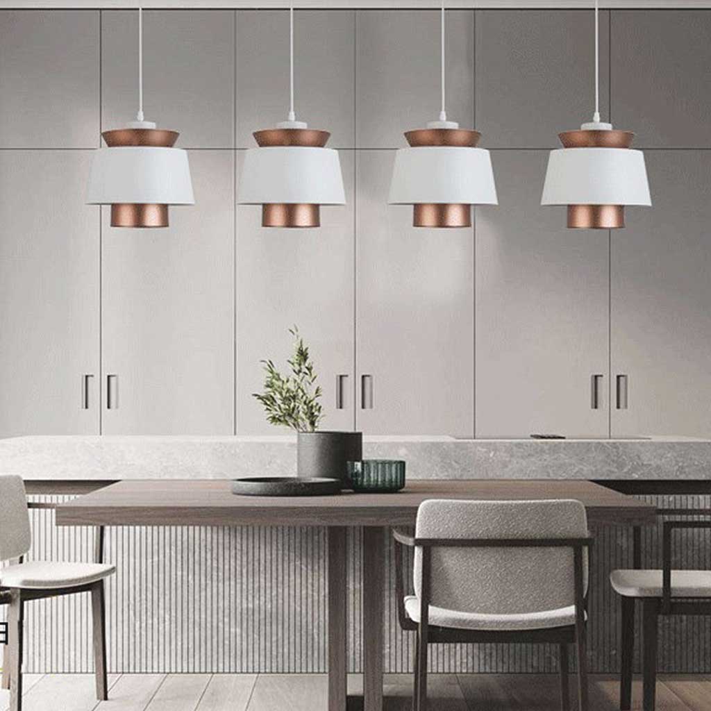 Scandinavian 3 Tiered Pendant Light Dining Room White Small