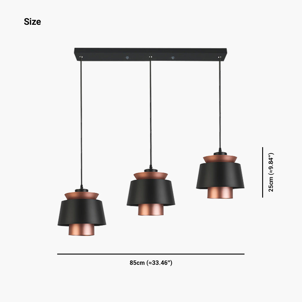 Scandinavian 3 Tiered Pendant Light Size 3