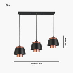 Scandinavian 3 Tiered Pendant Light Size 3