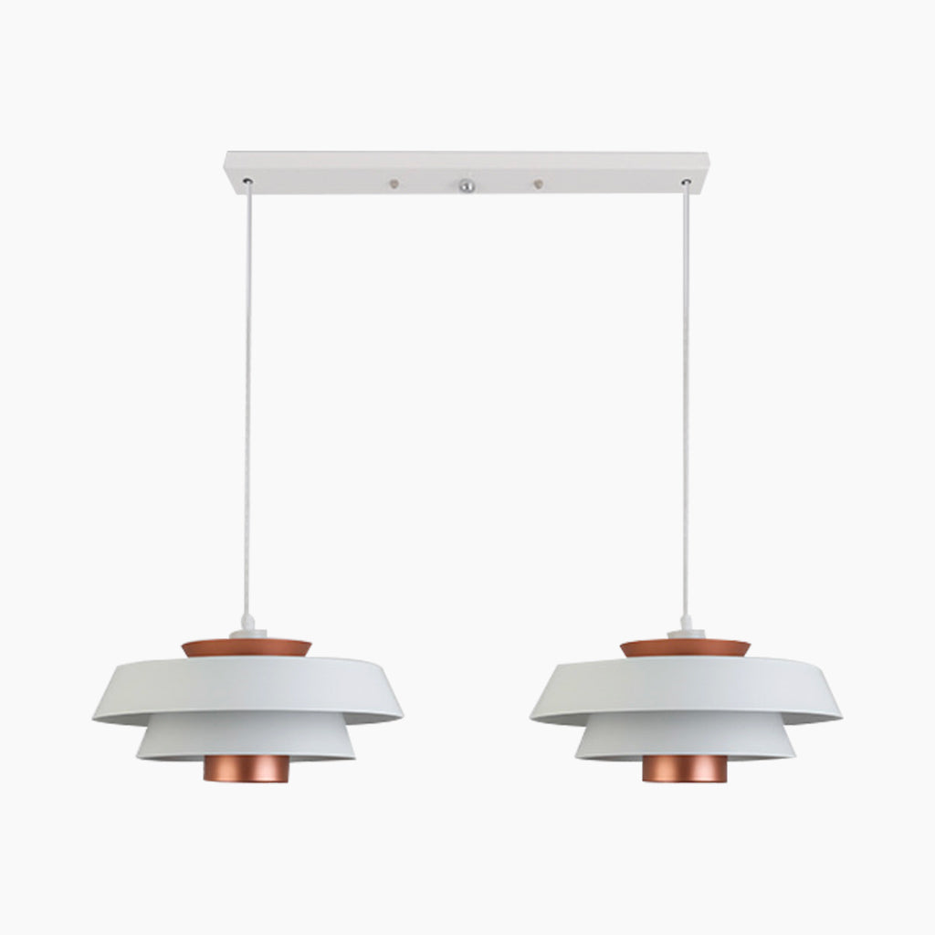 Scandinavian 3 Tiered Pendant Light White 2