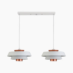 Scandinavian 3 Tiered Pendant Light White 2
