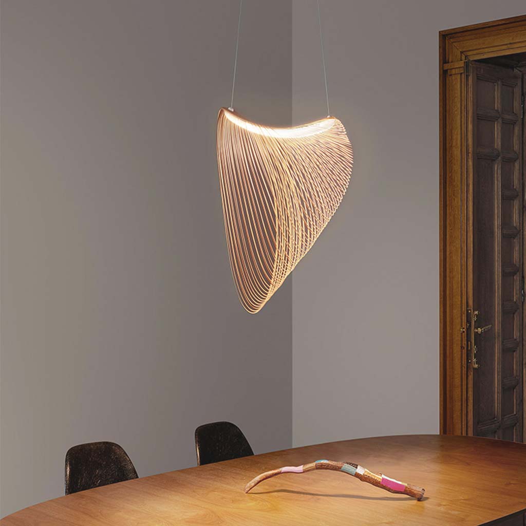 Scandinavian Nest Wood Pendant Ceiling Light Meeting Room