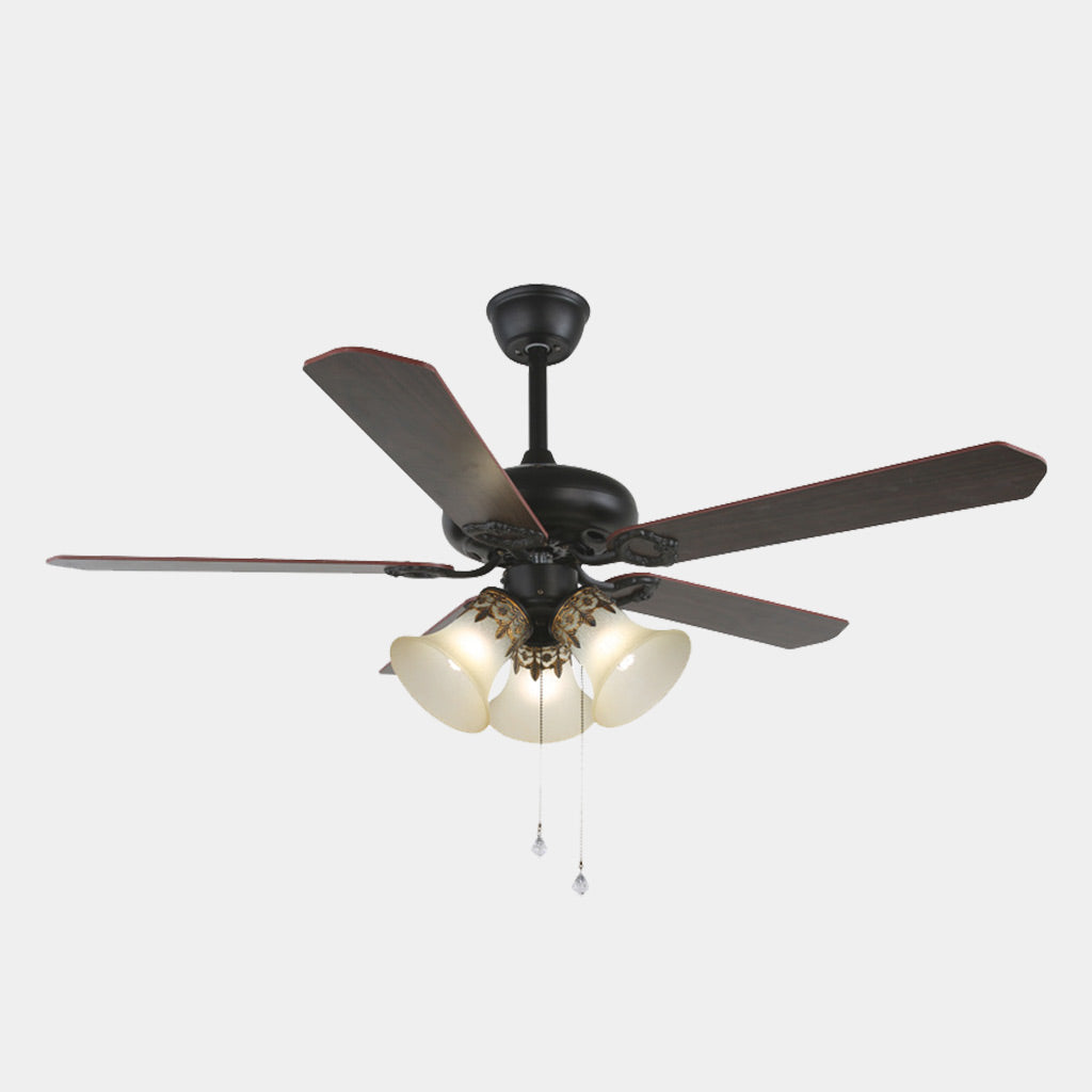 Ventilateur de plafond semi-encastré avec lumière rétro