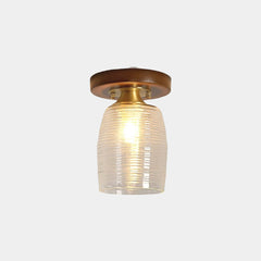 Semi Flush Ceiling Light Vintage Small Glass