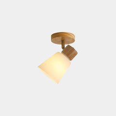 Semi Flush Ceiling Light Wood Track Spotlight 1