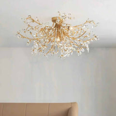 Félig süllyesztett csillár mennyezeti könnyű luxus kristály ág