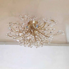 Félig süllyesztett csillár mennyezeti könnyű luxus kristály ág