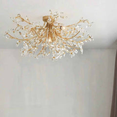 Félig süllyesztett csillár mennyezeti könnyű luxus kristály ág