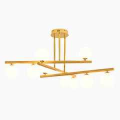 Semi Flush Glass Ball Chandelier Ceiling Light Main 9 Lights