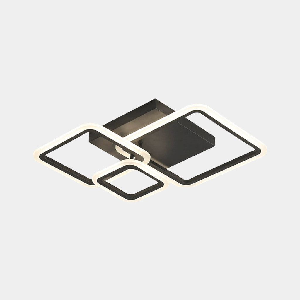 Semi Flush Mount Ceiling Light Geometric LED Dimmable Square