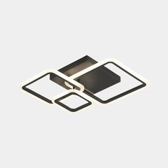 Semi Flush Mount Ceiling Light Geometric LED Dimmable Square