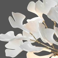 Semi-Flush Mount Ceiling Light Ginkgo Leave