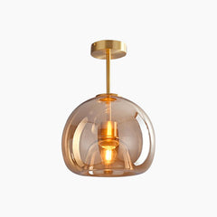 Semi Flush Mount Ceiling Light Globe Gold