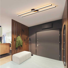 Semi Flush Mount Ceiling Light Linear Black Dressing Room