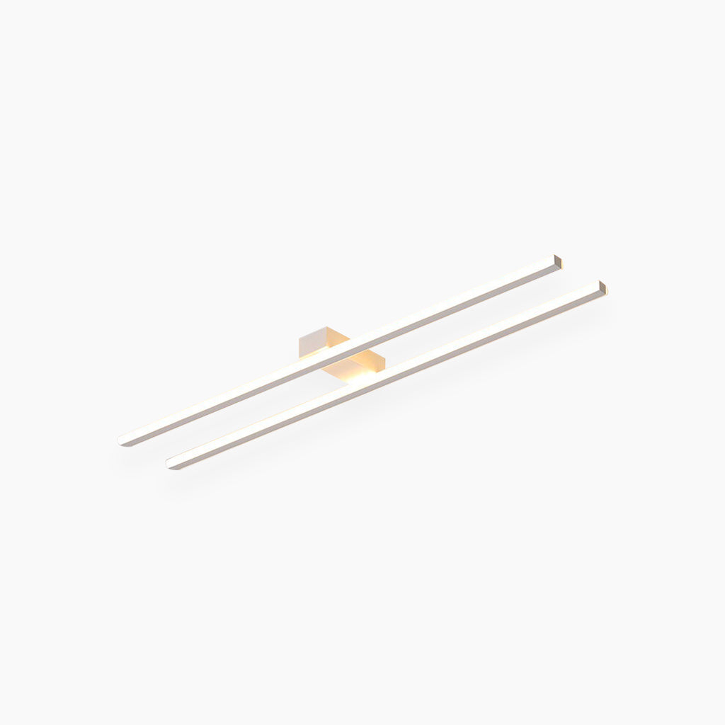 Semi Flush Mount Ceiling Light Linear White