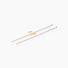 Semi Flush Mount Ceiling Light Linear White