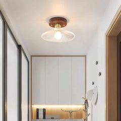 Semi-Flush Mount Ceiling Light Small Vintage Glass Balcony
