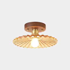 Semi-Flush Mount Ceiling Light Vintage Glass