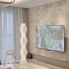 Sleek Floor Lamp White Skirt Living Room