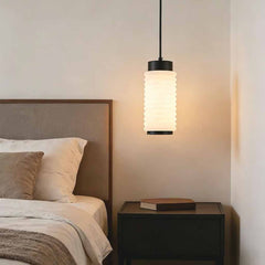Small Cylindrical Alabaster Pendant Light LED