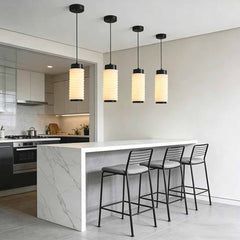 Small Cylindrical Alabaster Pendant Light LED