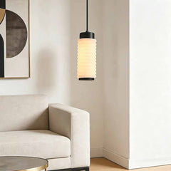 Small Cylindrical Alabaster Pendant Light LED