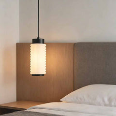 Small Cylindrical Alabaster Pendant Light LED