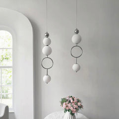 Small Globe Pendant Light Vertical Glass LED