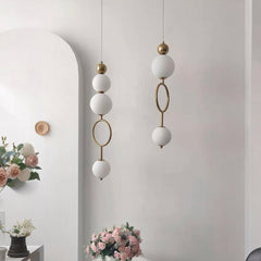 Small Globe Pendant Light Vertical Glass LED