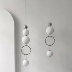 Small Globe Pendant Light Vertical Glass LED