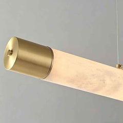 Striscia Lampada a Sospensione Ottone Alabastro Lineare LED