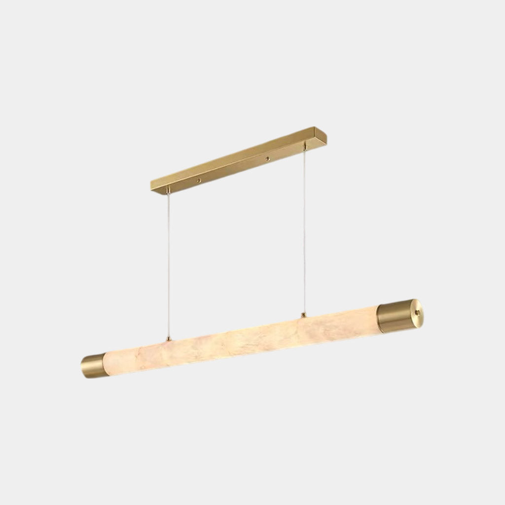 Striscia Lampada a Sospensione Ottone Alabastro Lineare LED