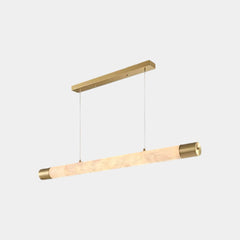 Striscia Lampada a Sospensione Ottone Alabastro Lineare LED