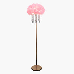 Stylish Feather  Floor Lamp with Crystal Tassels Main